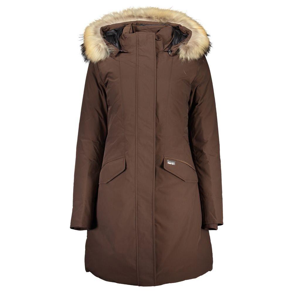 Woolrich Brown Cotton Jackets & Coat Woolrich