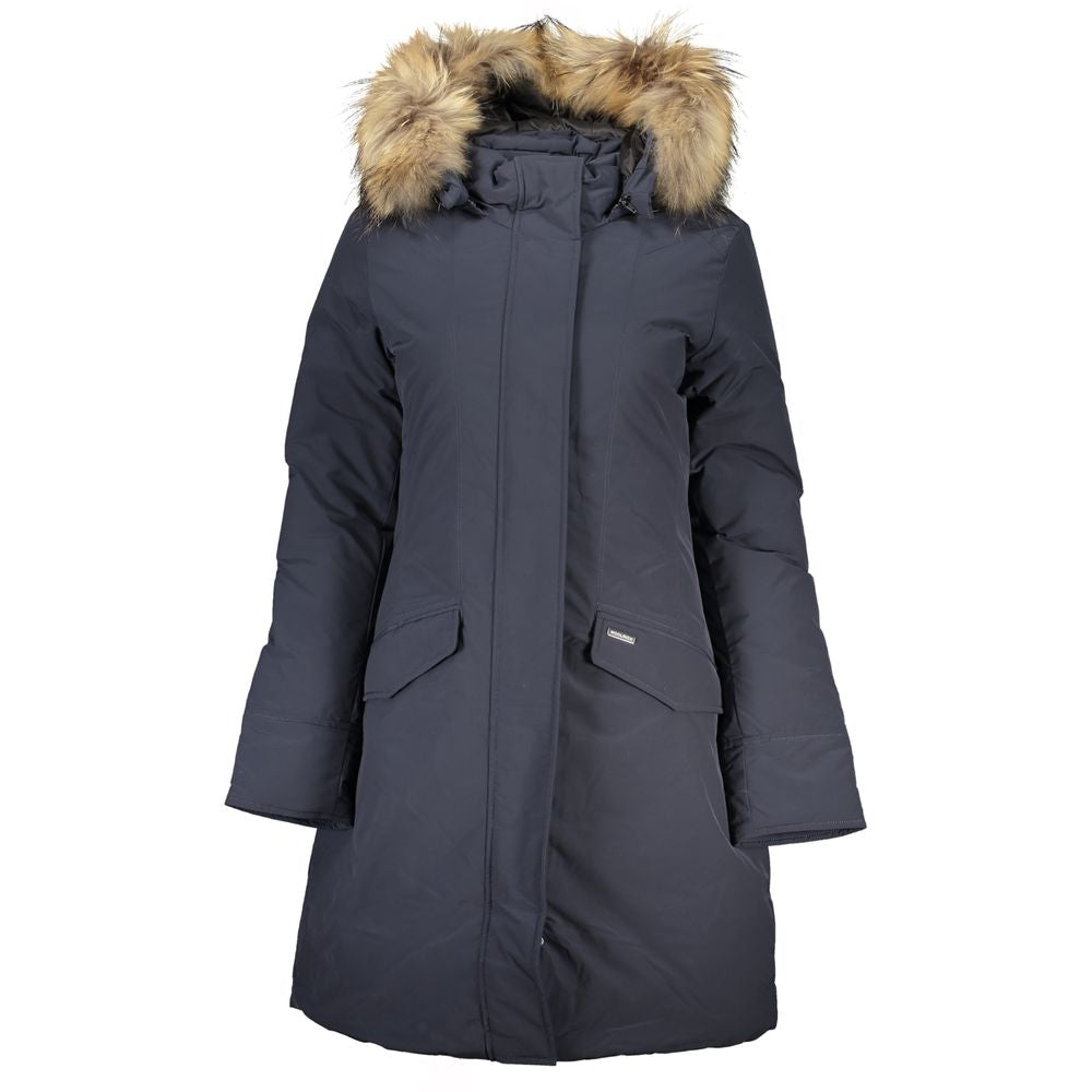 Woolrich Blue Cotton Jackets & Coat Woolrich