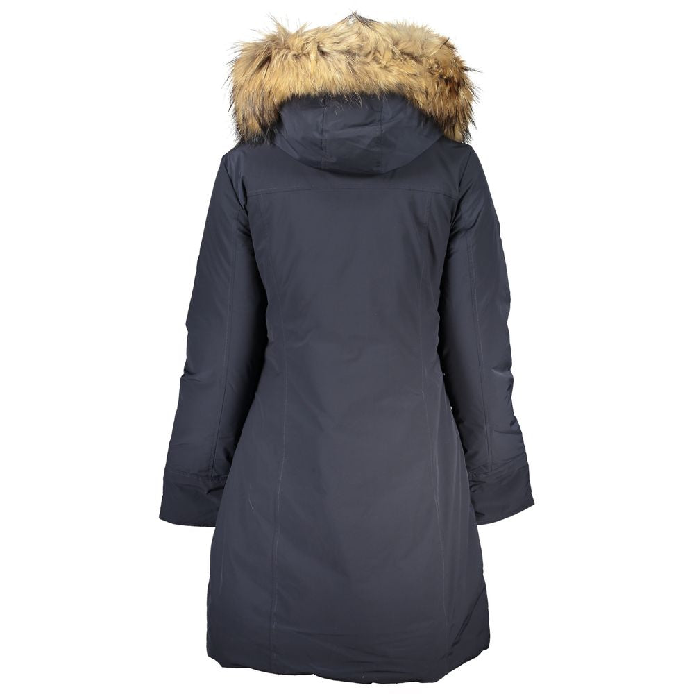 Woolrich Blue Cotton Jackets & Coat Woolrich