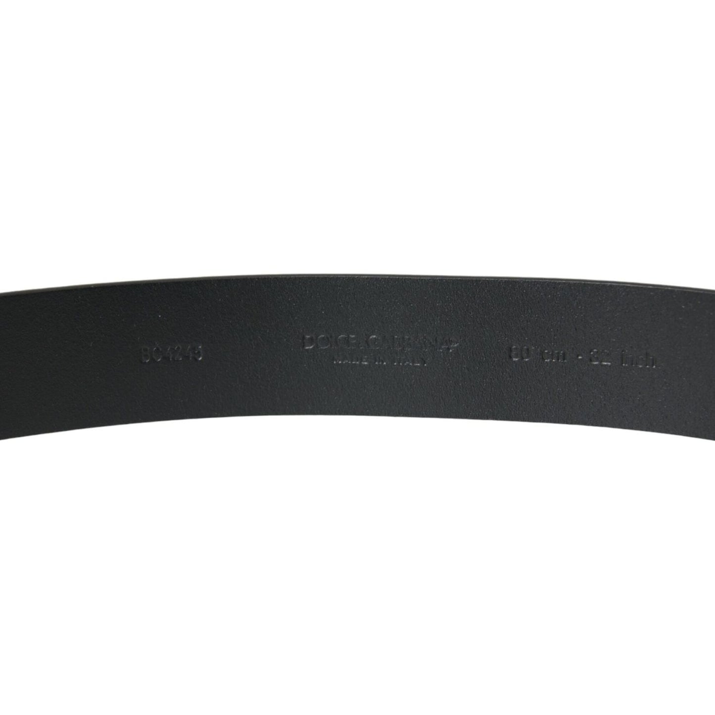 Dolce & Gabbana Blue Leather Silver Metal Logo Buckle Belt Men Dolce & Gabbana