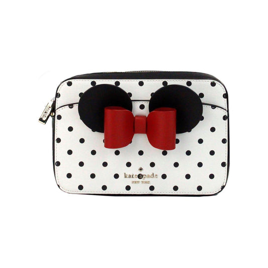 Kate Spade Disney Minnie Mouse Polka Dot Printed PVC Crossbody Camera Bag Kate Spade