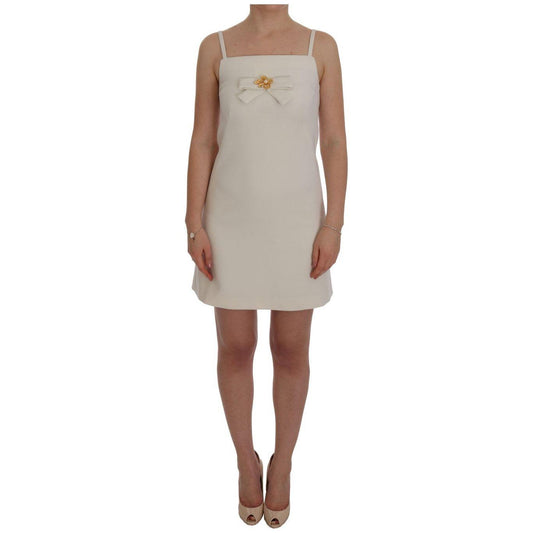 Dolce & Gabbana White Wool Stretch Brooch Shift Dress 1728,4% Elastane,67345645728,Clothing,Dolce & Gabbana,Dresses - Clothing,Dresses - Women - Clothing,IT36 | XS,IT38 | S,IT46|XL,Material: 96% Wool,New with tags,Short - Dresses - Clothing,Sleeveless - D