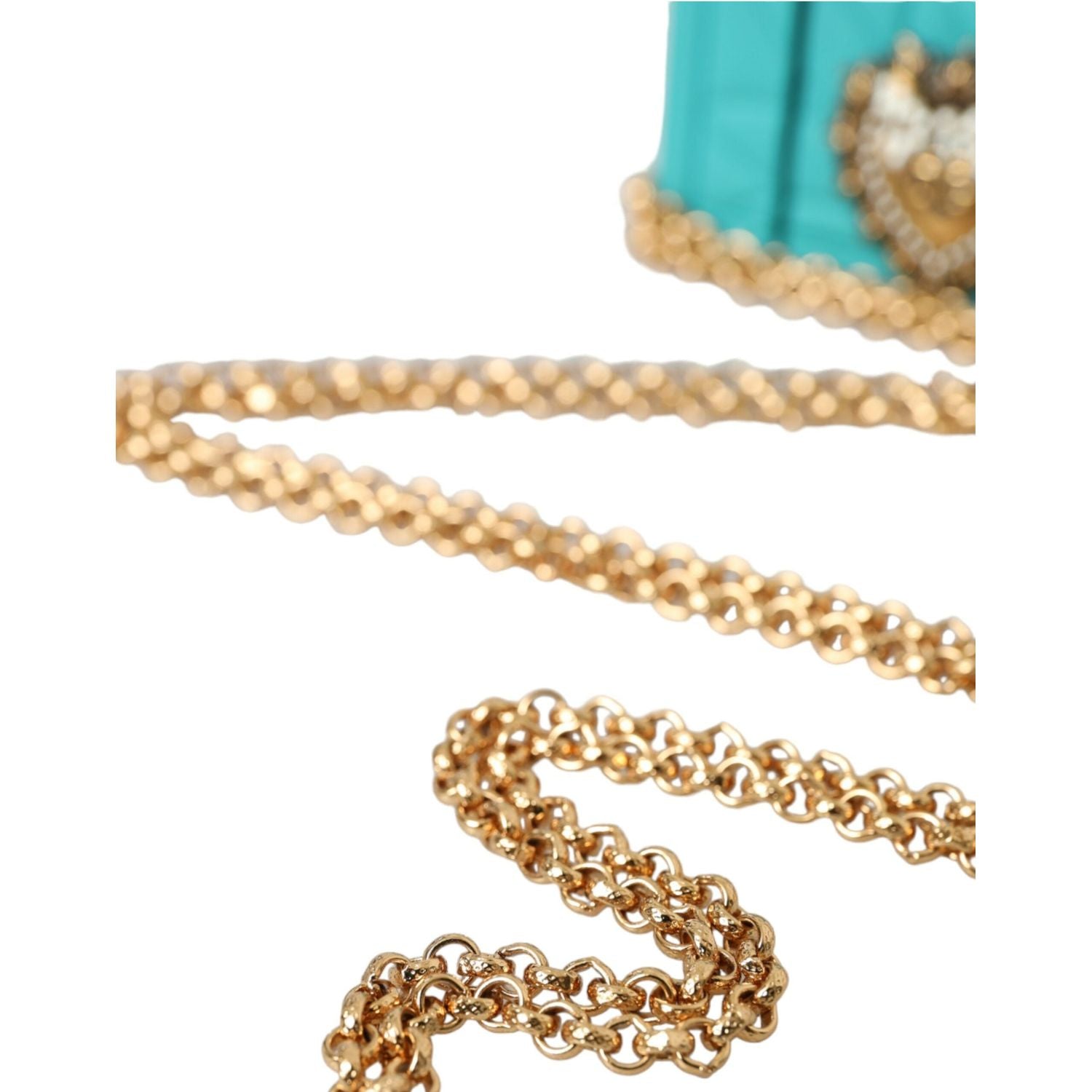 حقيبة حافظة Airpods من السيليكون على شكل قلب من دولتشي آند غابانا باللون الفيروزي