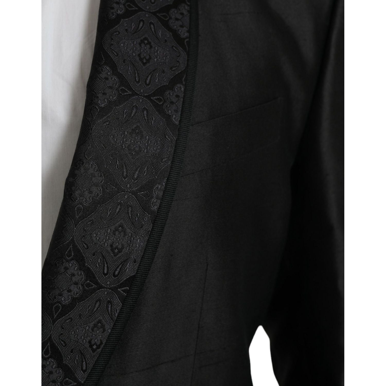 Dolce & Gabbana Black MARTINI Single Breasted Coat Blazer