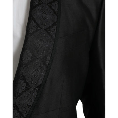 Dolce & Gabbana Black MARTINI Single Breasted Coat Blazer