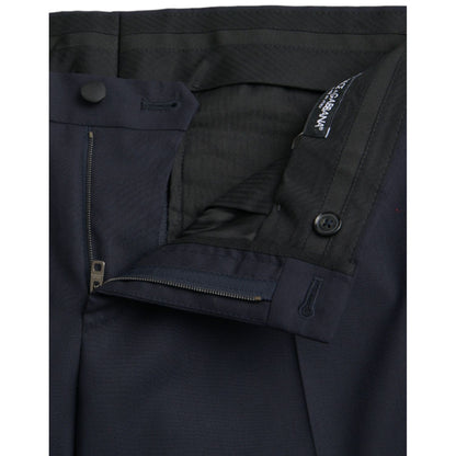 Dolce & Gabbana Dark Blue Wool Slim Fit Formal Pants