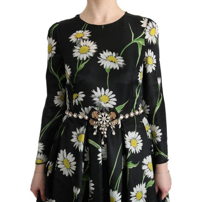 Dolce & Gabbana Multicolor Silk Sunflower Print Long Maxi Dress 1728,67345645728,Clothing,Dolce & Gabbana,Dresses - Clothing,Dresses - Women - Clothing,IT38|XS,Long - Dresses - Clothing,Longsleeve - Dresses - Clothing,Material: 100% Silk,Multicolor,New wi