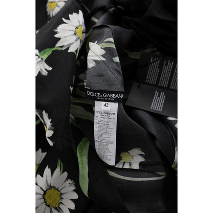 Dolce & Gabbana Multicolor Silk Sunflower Print Long Maxi Dress 1728,67345645728,Clothing,Dolce & Gabbana,Dresses - Clothing,Dresses - Women - Clothing,IT38|XS,Long - Dresses - Clothing,Longsleeve - Dresses - Clothing,Material: 100% Silk,Multicolor,New wi