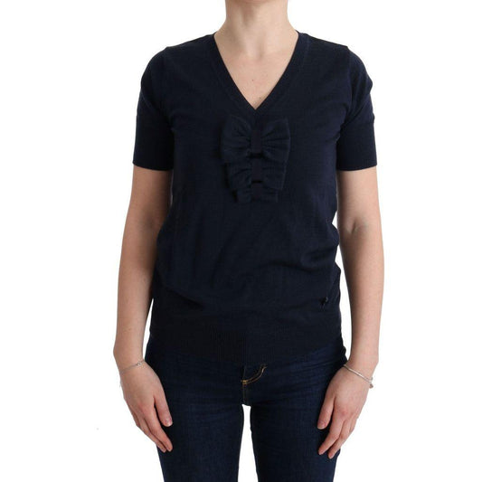 MARGHI LO' Blue 100% Lana Wool Blouse Top 1728,67345645728,Blue,Clothing,IT42|M,IT44|L,MARGHI LO',Material: 100% Lana wool,New with tags,T-Shirts - Clothing,T-Shirts - T-Shirts - Clothing,Tops & T-Shirts - Women - Clothing,Women,Women - Clothing