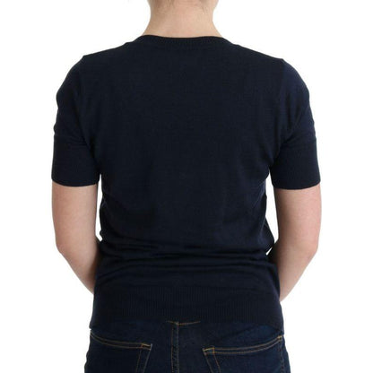 MARGHI LO' Blue 100% Lana Wool Blouse Top 1728,67345645728,Blue,Clothing,IT42|M,IT44|L,MARGHI LO',Material: 100% Lana wool,New with tags,T-Shirts - Clothing,T-Shirts - T-Shirts - Clothing,Tops & T-Shirts - Women - Clothing,Women,Women - Clothing