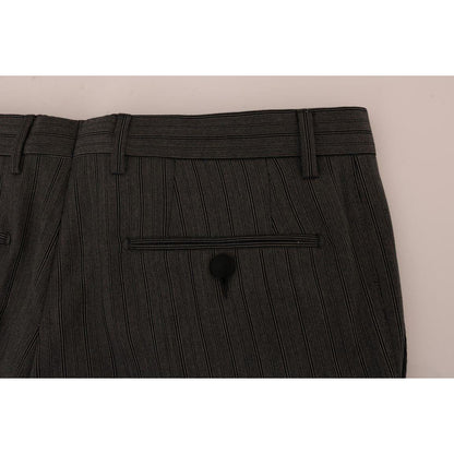 Dolce & Gabbana Gray Wool Striped Formal Pants 1728,67345645728,Casual Pants - Pants - Clothing,Clothing,Dolce & Gabbana,Gray,IT54 | XL,Jeans & Pants - Men - Clothing,Material: 100% Wool,Men,Men - Clothing,New with tags,Pants - Clothing