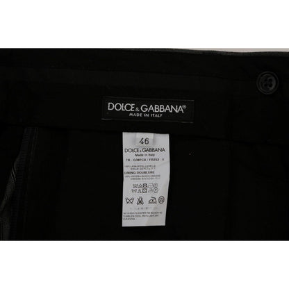 Dolce & Gabbana Gray Wool Striped Formal Pants 1728,67345645728,Casual Pants - Pants - Clothing,Clothing,Dolce & Gabbana,Gray,IT54 | XL,Jeans & Pants - Men - Clothing,Material: 100% Wool,Men,Men - Clothing,New with tags,Pants - Clothing