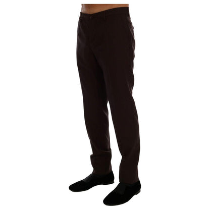 Dolce & Gabbana Purple Wool Stretch Formal Pants 1728,3% Elastan,67345645728,Casual Pants - Pants - Clothing,Clothing,Dolce & Gabbana,IT44 | XS,Jeans & Pants - Men - Clothing,Material: 97% Wool,Men,Men - Clothing,New with tags,Pants - Clothing,Purple