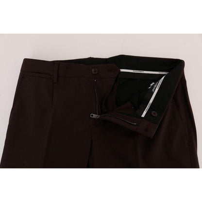 Dolce & Gabbana Purple Wool Stretch Formal Pants 1728,3% Elastan,67345645728,Casual Pants - Pants - Clothing,Clothing,Dolce & Gabbana,IT44 | XS,Jeans & Pants - Men - Clothing,Material: 97% Wool,Men,Men - Clothing,New with tags,Pants - Clothing,Purple