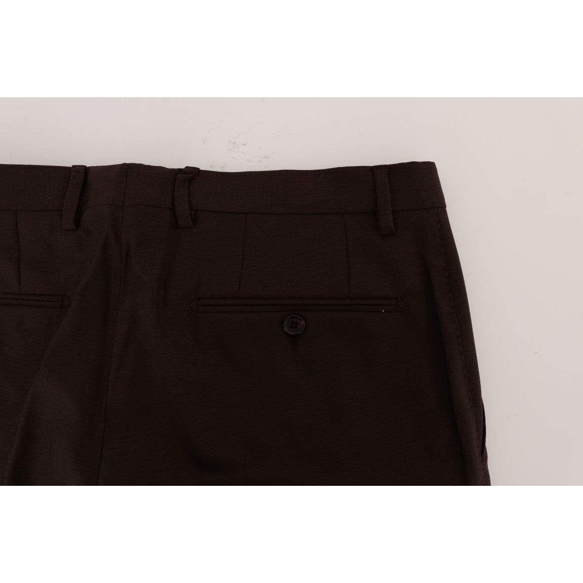 Dolce & Gabbana Elegant Slim Fit Formal Trousers in Purple Dolce & Gabbana