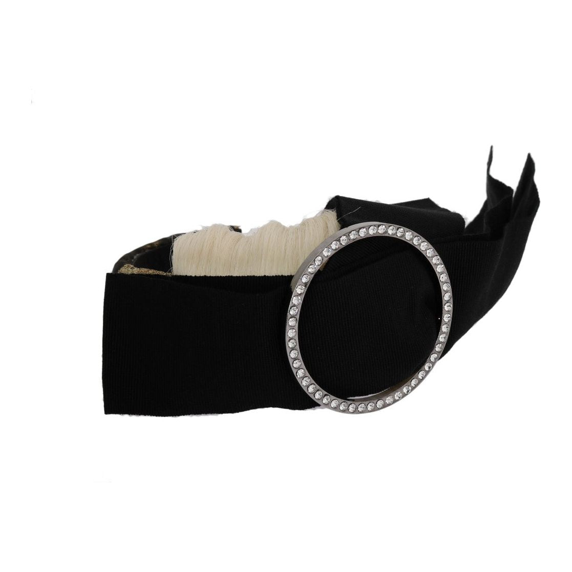 Dolce & Gabbana Black Crystal White Diadem Headband