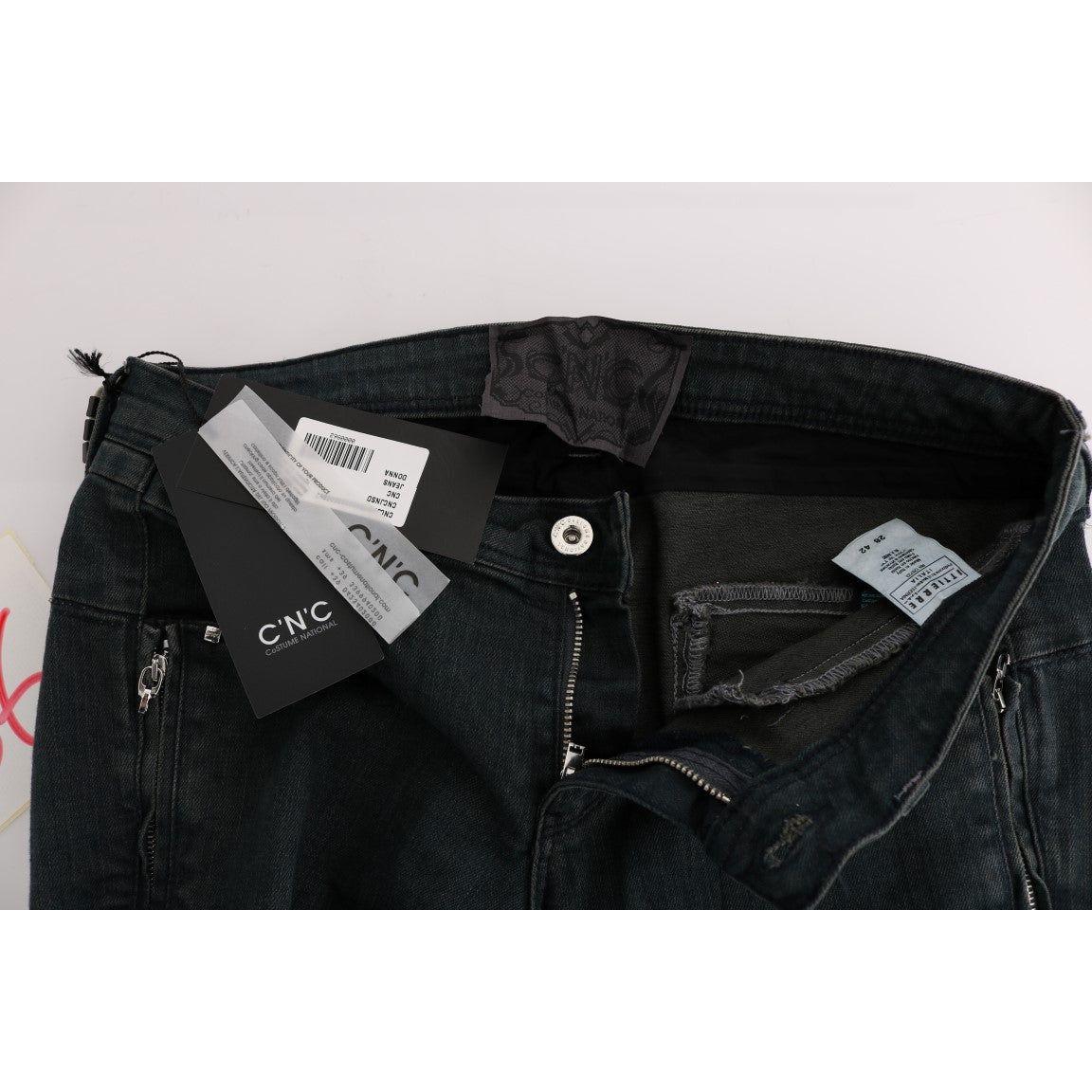 Costume National Gray Cotton Superslim Denim Jeans 1728,2% Elastane,67345645728,Clothing,Costume National,Gray,Jeans & Pants - Women - Clothing,Jeans Denim - Clothing,Material: 98% Cotton,New with tags,Slim Fit Jeans - Jeans Denim - Clothing,W26,W27,W28,W