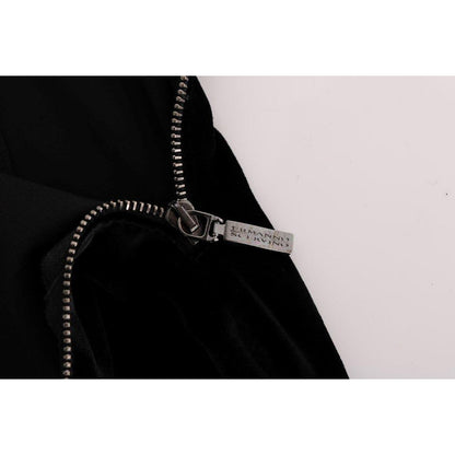 Ermanno Scervino Black Velvet Slim Fit Pants 1728,18% Silk,5% Spandex,67345645728,Black,Clothing,Ermanno Scervino,IT38|XS,IT42|M,IT44|L,Jeans & Pants - Women - Clothing,Material: 77% Viscose,New with tags,Pants - Clothing,Skinny Pants - Pants - Clothing,W
