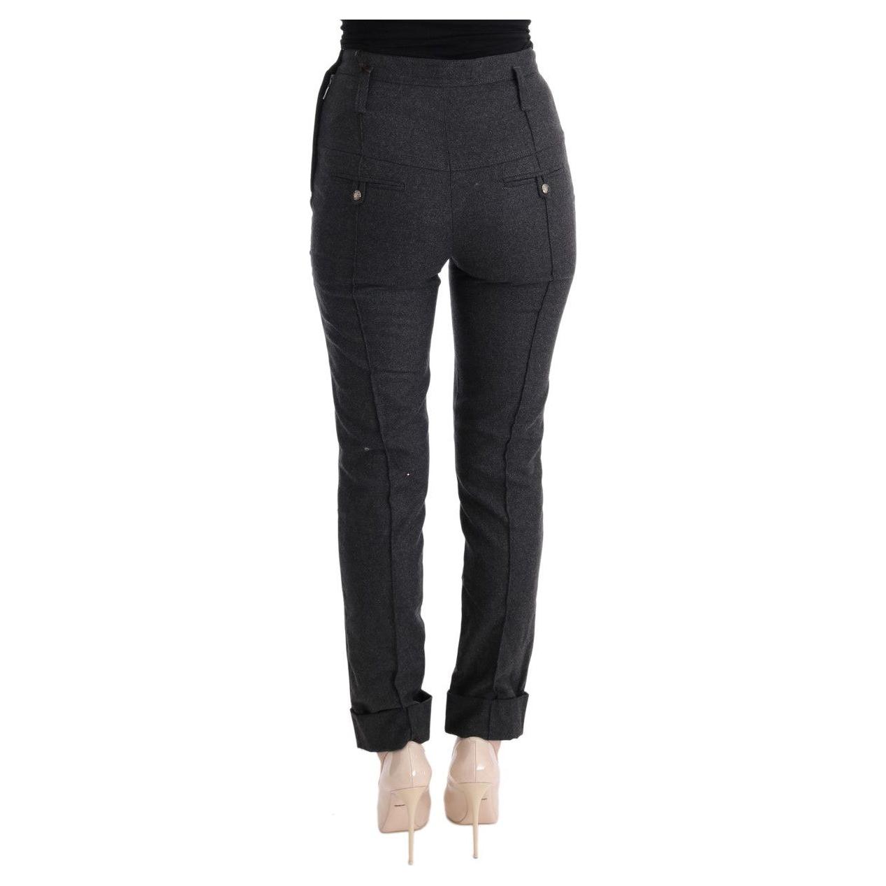 Ermanno Scervino Chic Gray Casual Skinny Pants Ermanno Scervino