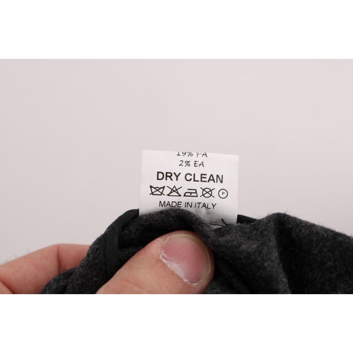 Ermanno Scervino Gray Virgin Wool Skinny Casual Pants 1728,19% PA,2% Elastane,67345645728,Casual Pants - Pants - Clothing,Clothing,Ermanno Scervino,Gray,IT42|M,IT44|L,Jeans & Pants - Women - Clothing,Material: 79% Virgin wool,New with tags,Pants - Clothin