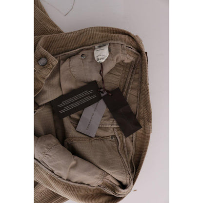 Ermanno Scervino Beige Cotton Velvet Regular Fit Pants 1728,2% EA,67345645728,Beige,Casual Pants - Pants - Clothing,Clothing,Ermanno Scervino,IT46|XL,Jeans & Pants - Women - Clothing,Material: 98% cotton,New with tags,Pants - Clothing,Women,Women - Clothi