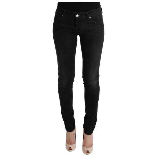 Acht Black Denim Cotton Bottoms Slim Fit Jeans 1728,67345645728,Acht,Black,Clothing,Jeans & Pants - Women - Clothing,Jeans Denim - Clothing,Material: Cotton,New with tags,Slim Fit Jeans - Jeans Denim - Clothing,W26,Women,Women - Clothing