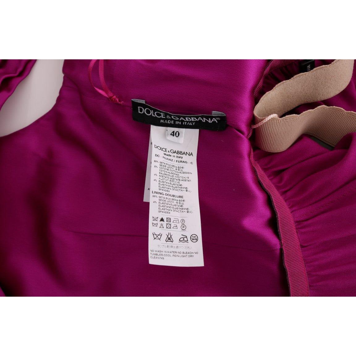 Dolce & Gabbana Pink Silk Stretch Shift Long Dress 1728,4% Acetate,4% Elastane,67345645728,8% Cotton,Clothing,Dolce & Gabbana,Dresses - Clothing,Dresses - Women - Clothing,IT40|S,Long - Dresses - Clothing,Material: 86% Silk,New with tags,Pink,Sleeveless -