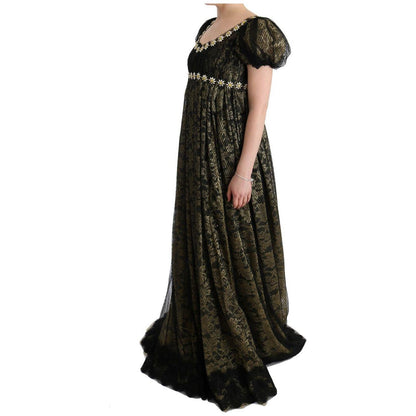 Dolce & Gabbana Black Yellow Crystal Lace Shift Dress 1728,67345645728,76% PA,Black,Clothing,Dolce & Gabbana,Dresses - Clothing,Dresses - Women - Clothing,IT40|S,Long - Dresses - Clothing,Material: 24% Cotton,New with tags,Shortsleeve - Dresses - Clothing