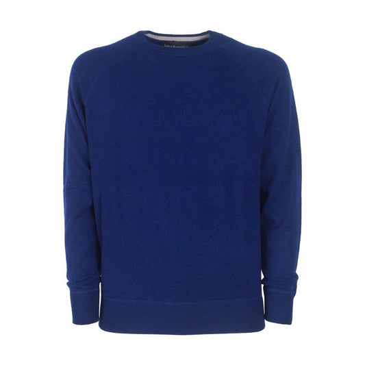 Emilio Romanelli Navy Blue Cashmere Crew Neck Sweater - Slim Fit Emilio Romanelli