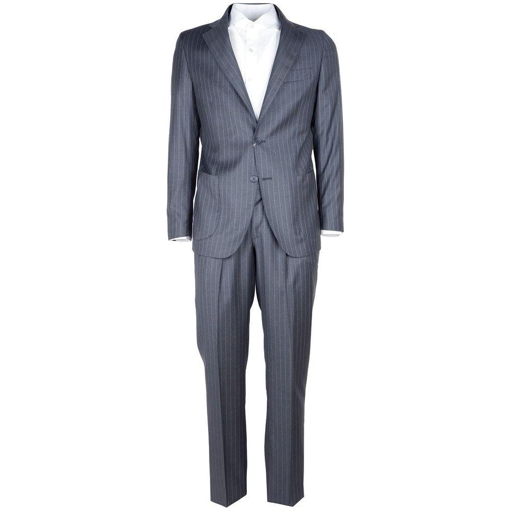 Made in Italy Gray Wool Men Suit Made in Italy