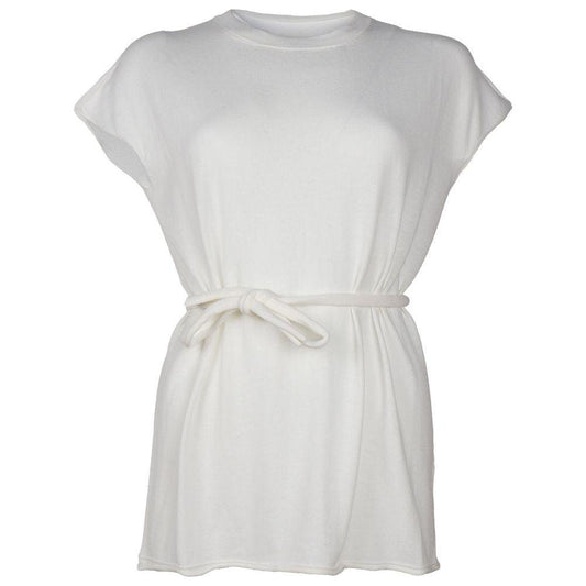 Alpha Studio White Cotton Dress Alpha Studio