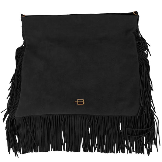 Baldinini Trend Chic Suede Fringe Crossbody Bag Baldinini Trend