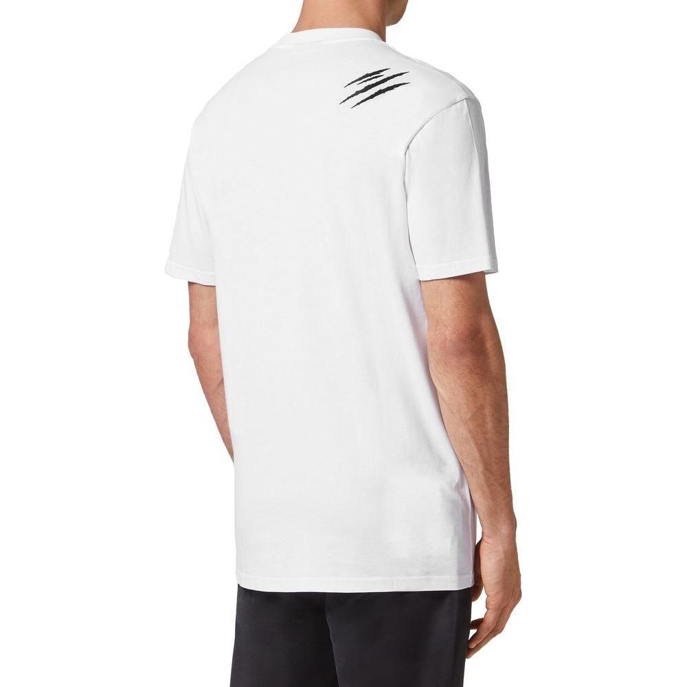 Plein Sport Sleek Cotton Tee with Signature Detailing Plein Sport