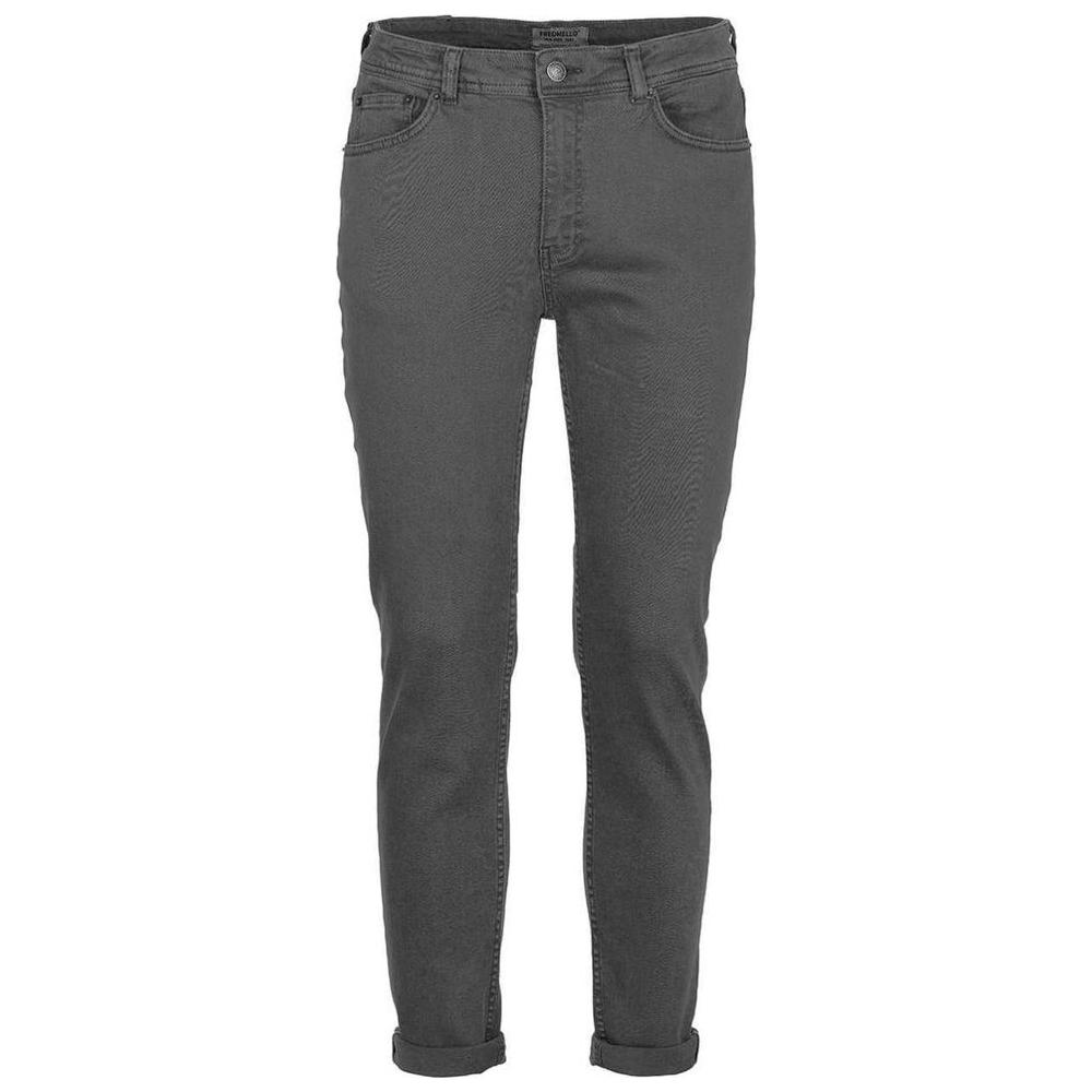 Fred Mello Chic Gray Cotton Denim Pants Fred Mello