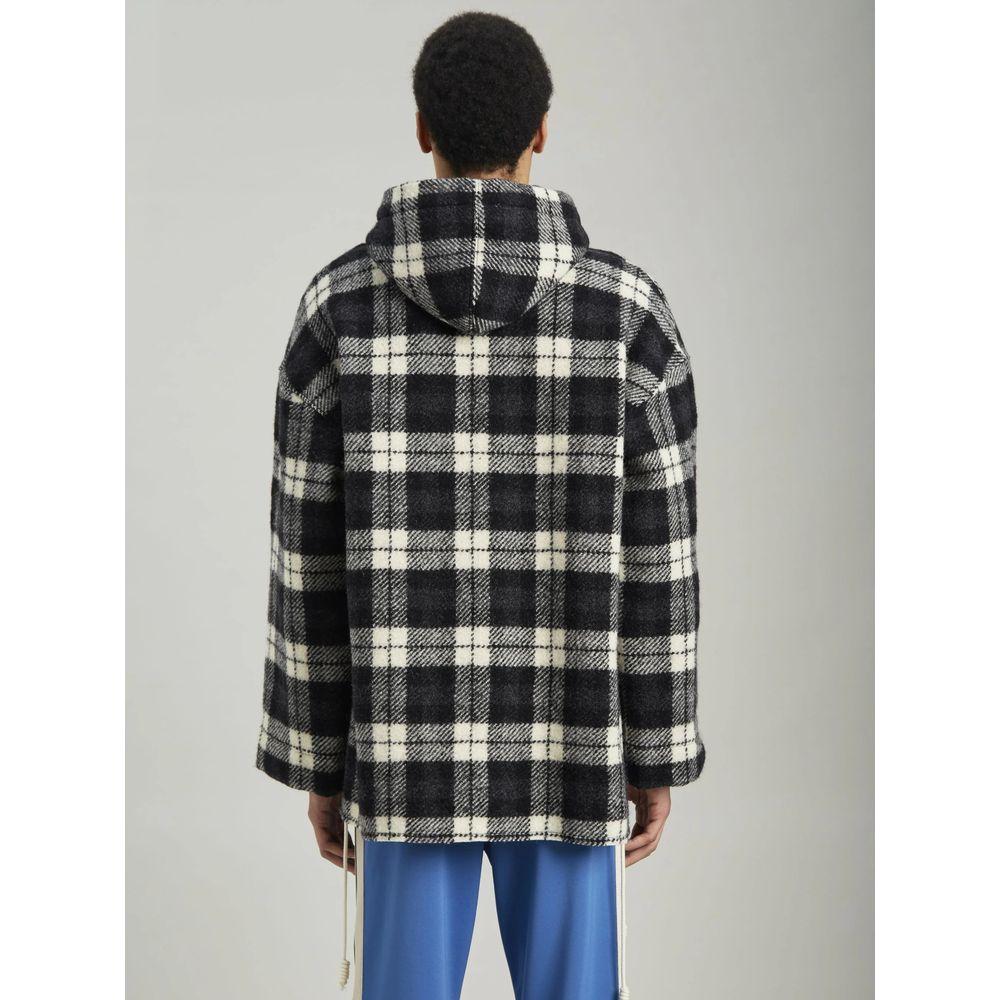 Palm Angels Archival Check Cashmere Hooded Jacket Palm Angels