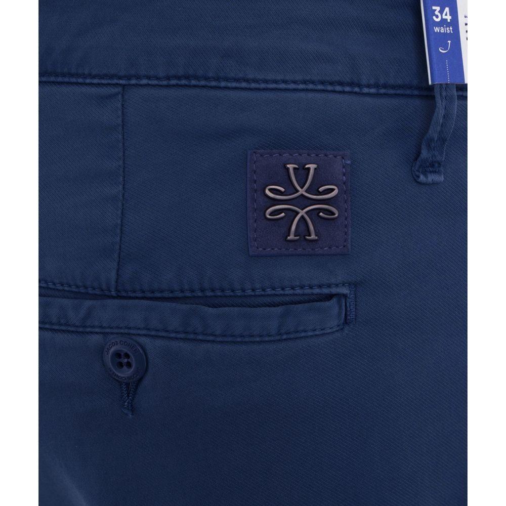 Jacob Cohen Elegant Slim Fit Chino Trousers in Blue Jacob Cohen