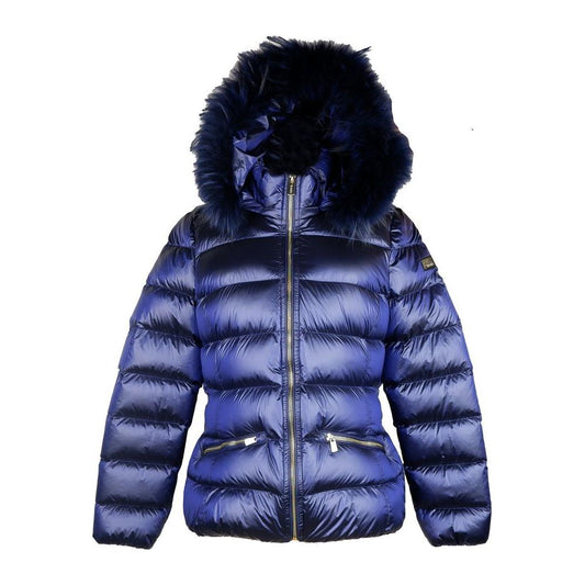 Chic Blue Yes Zee Jacket with Murmasky Fur Yes Zee