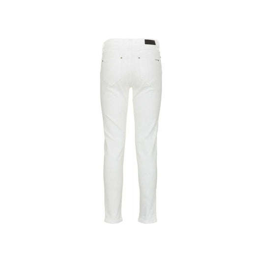 Imperfect White High-Waisted Slim Denim Trousers Imperfect