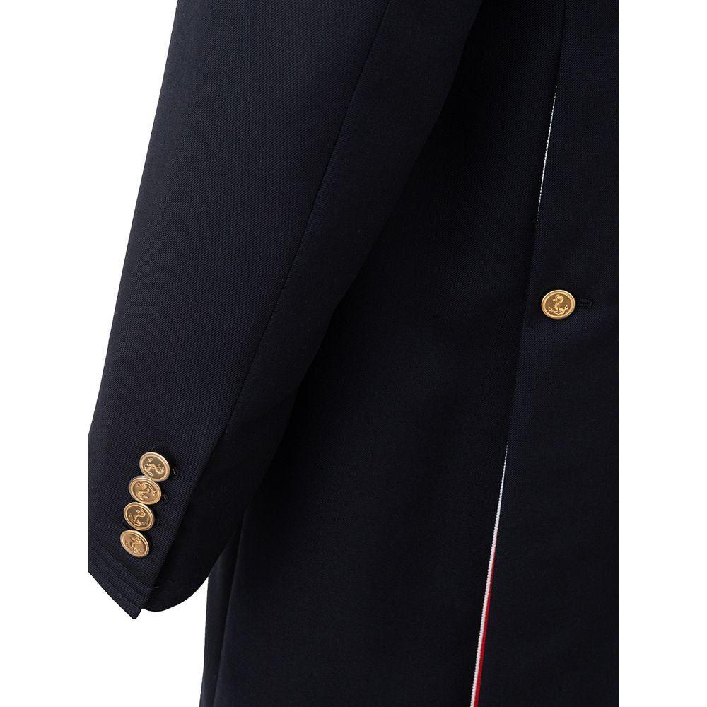 Thom Browne Elegant Wool Jacket in Signature Blue Thom Browne