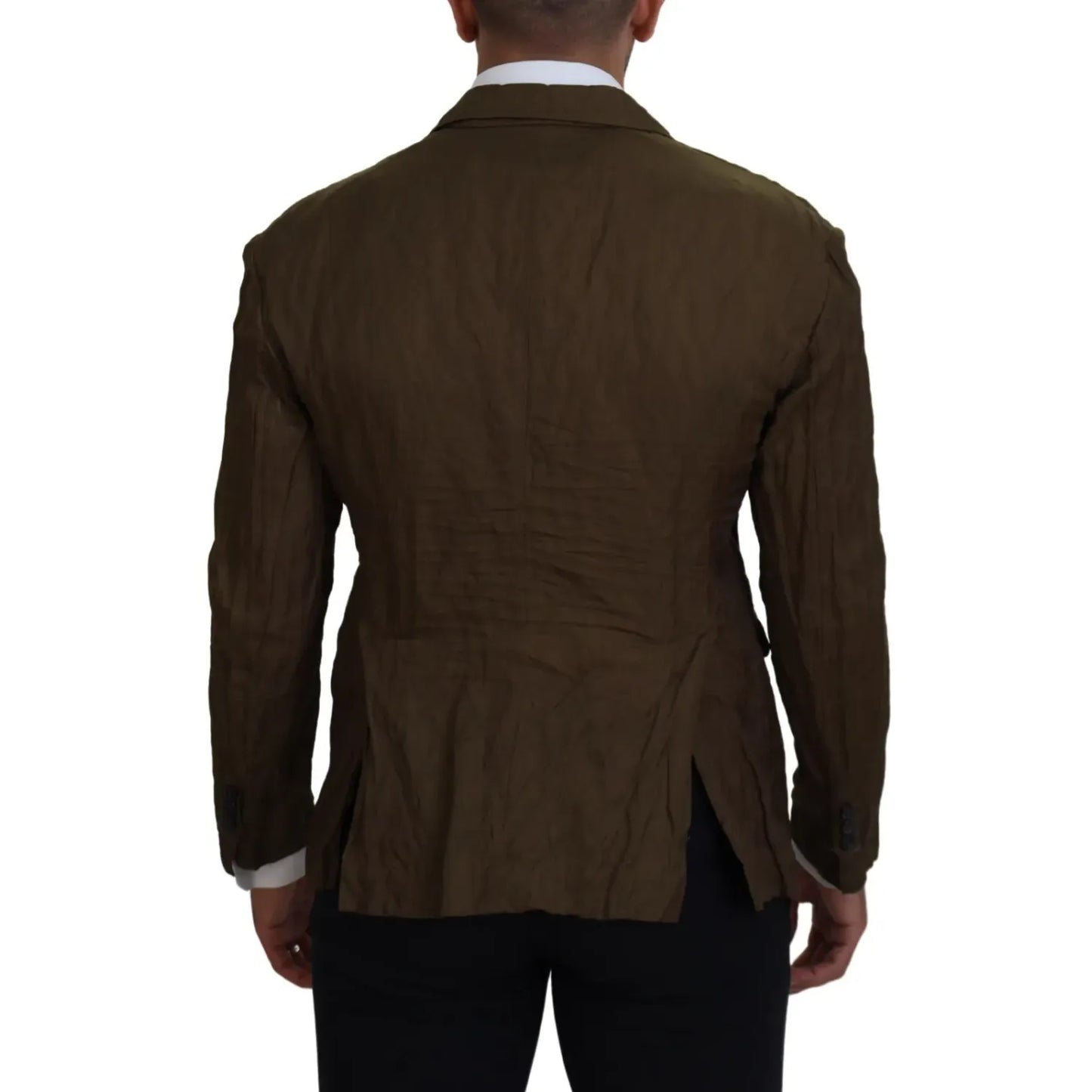Dsquared² Green Single Breasted Men Coat Blazer Jacket