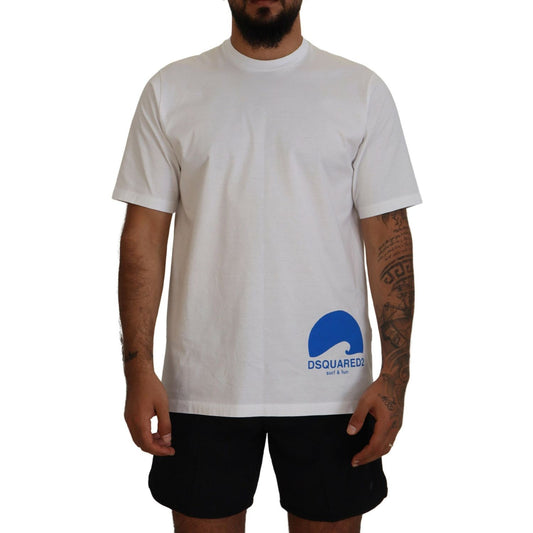 Dsquared² White Cotton Short Sleeves Crewneck T-shirt