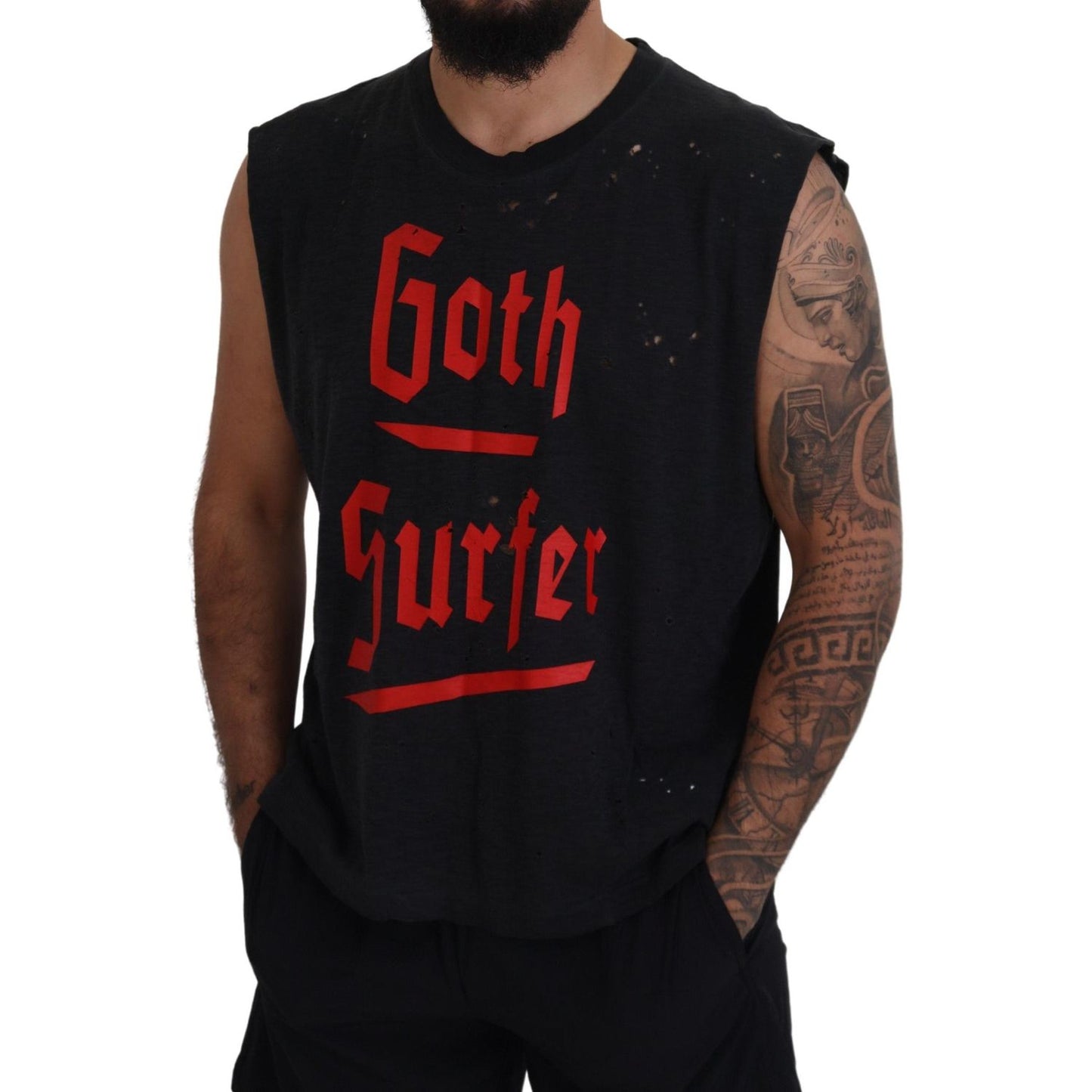 Dsquared² Black Cotton Sleeveless Crewneck Tank T-shirt Dsquared²