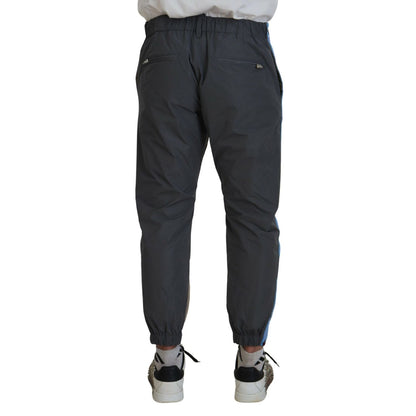 Dsquared² Cotton Brown Gray Two Tone Men Casual Pants