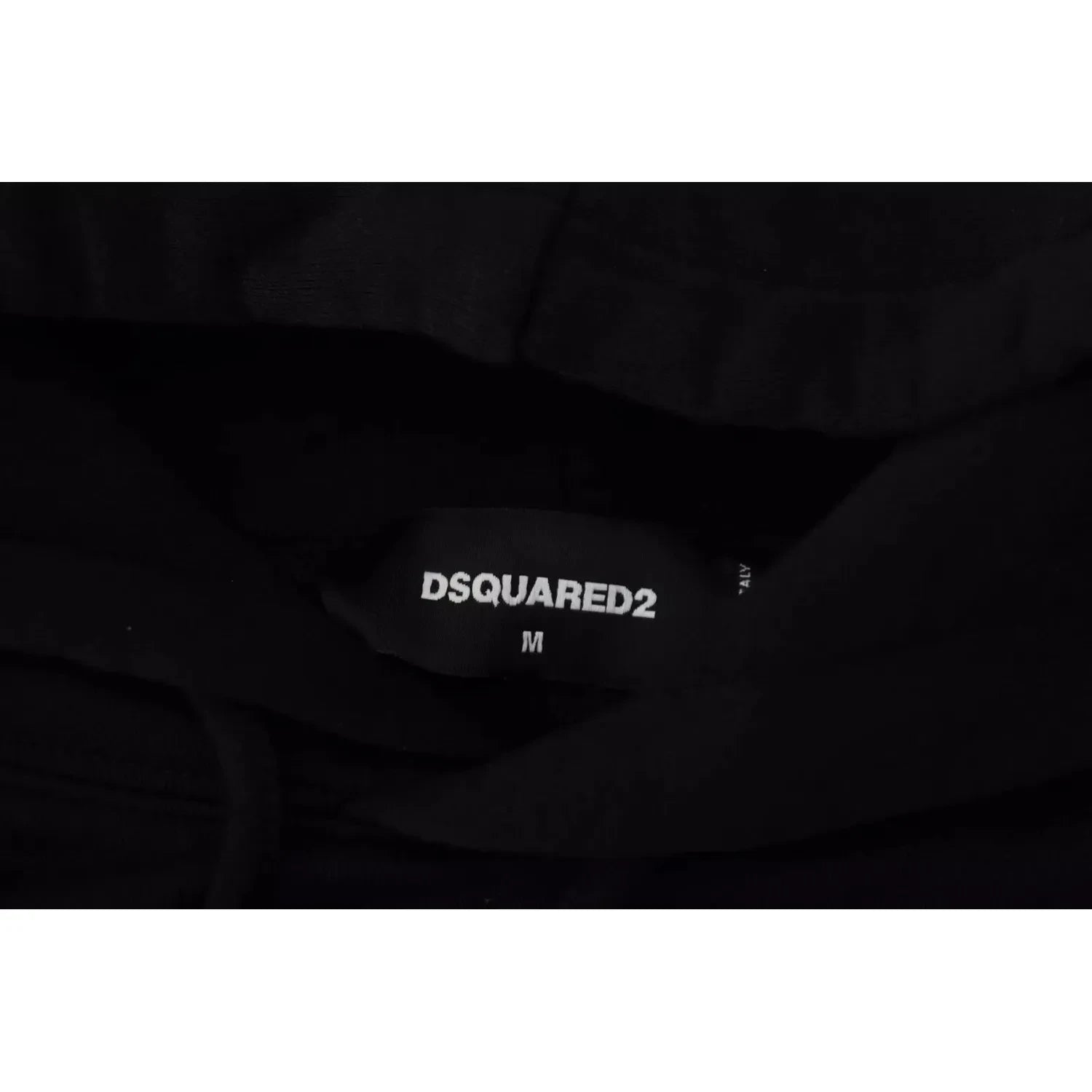 Dsquared² Black Cotton Hooded Printed Men Pullover Sweater