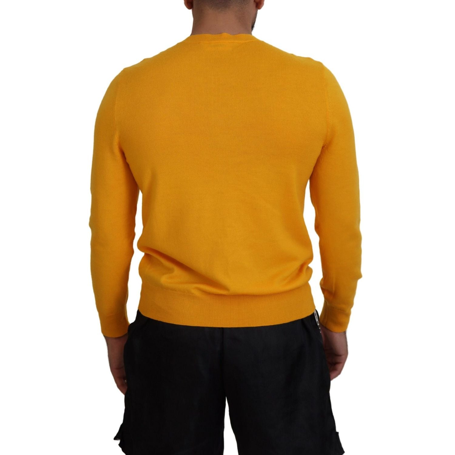 Dsquared² Orange Wool Long Sleeves Men Pullover Sweater