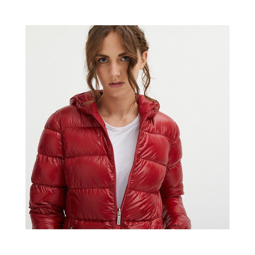 Centogrammi Red Nylon Women Jacket Centogrammi