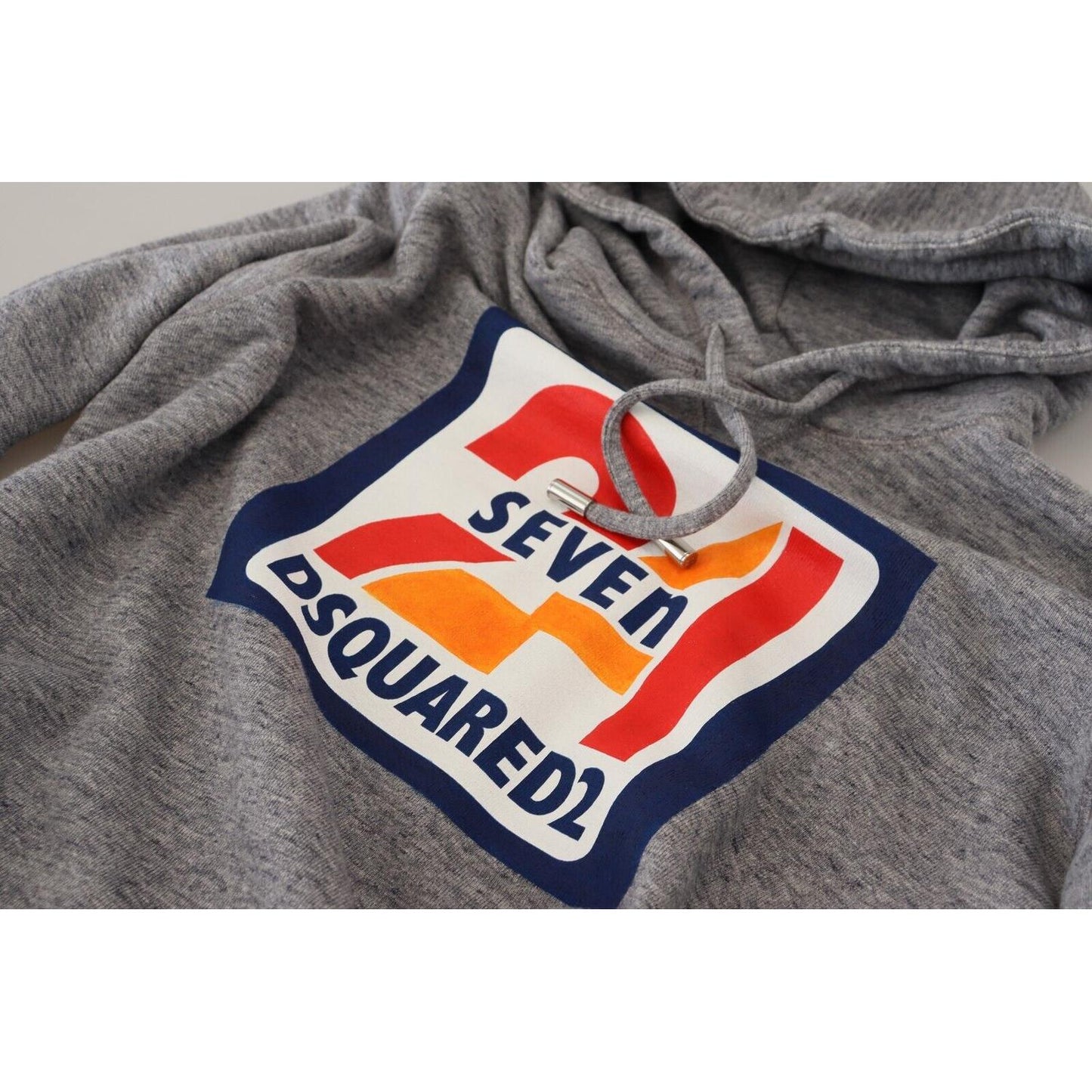 Dsquared² Gray Logo Print Cotton Hoodie Sweatshirt Sweater Dsquared²