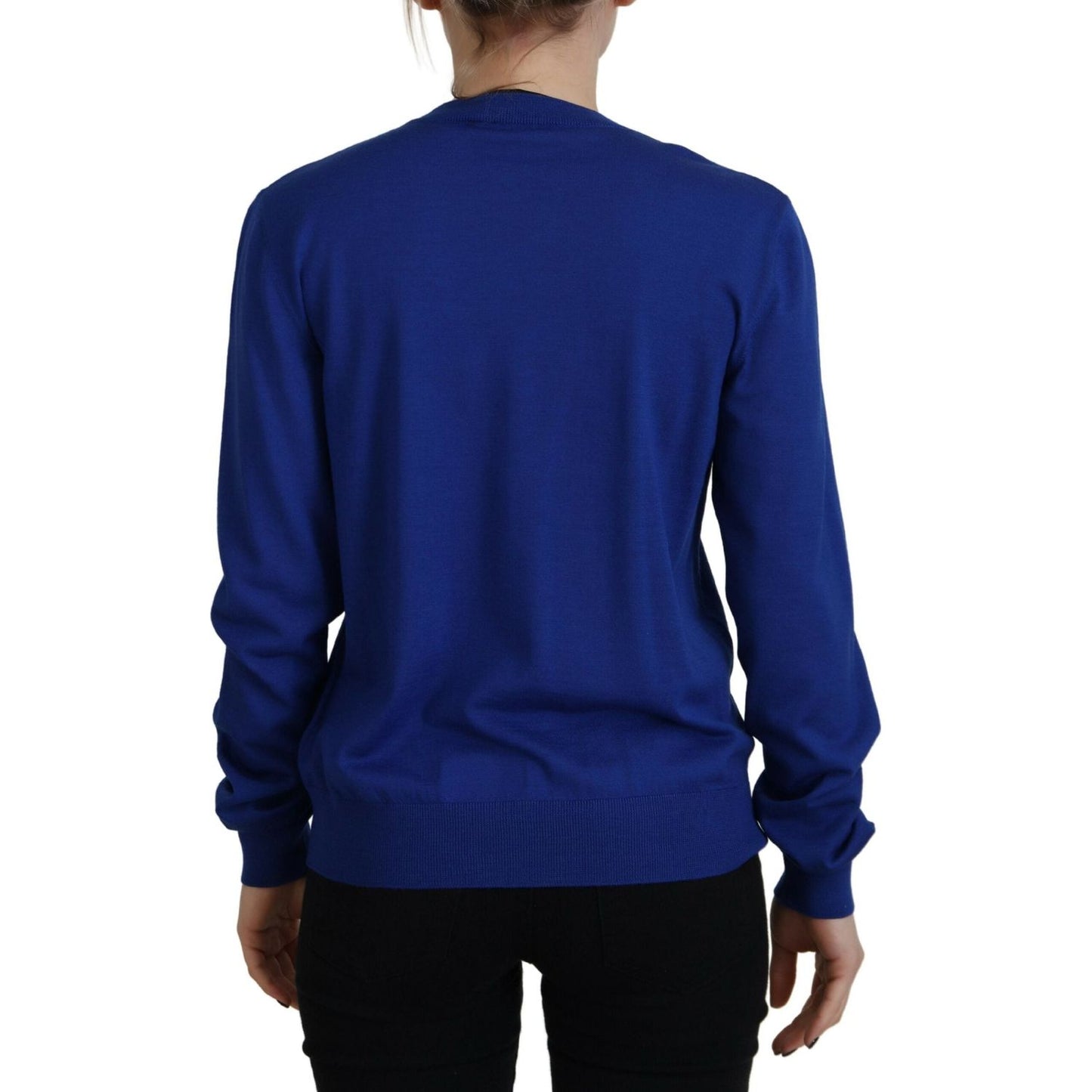 Dsquared² Blue Long Sleeve Crew Neck Casual Sweater Dsquared²