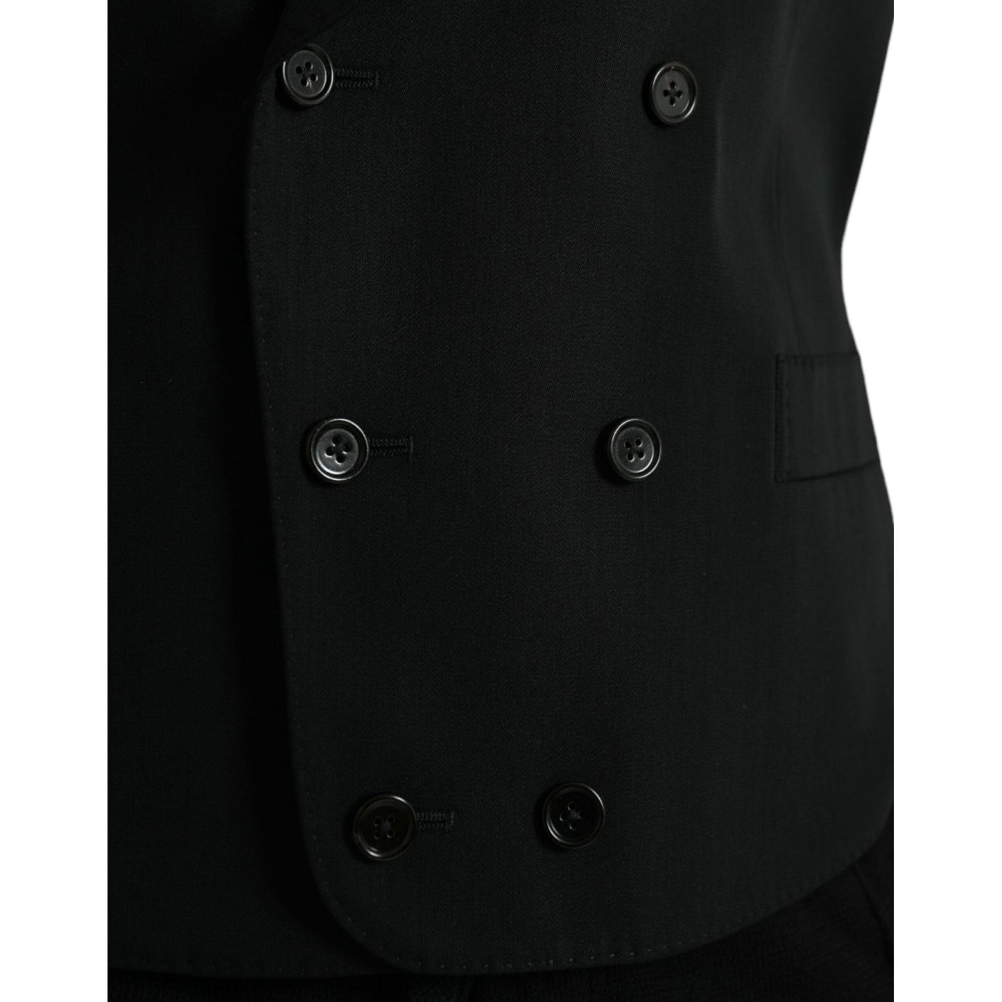 Dolce & Gabbana Black Wool Waistcoat Dress Formal Vest Dolce & Gabbana