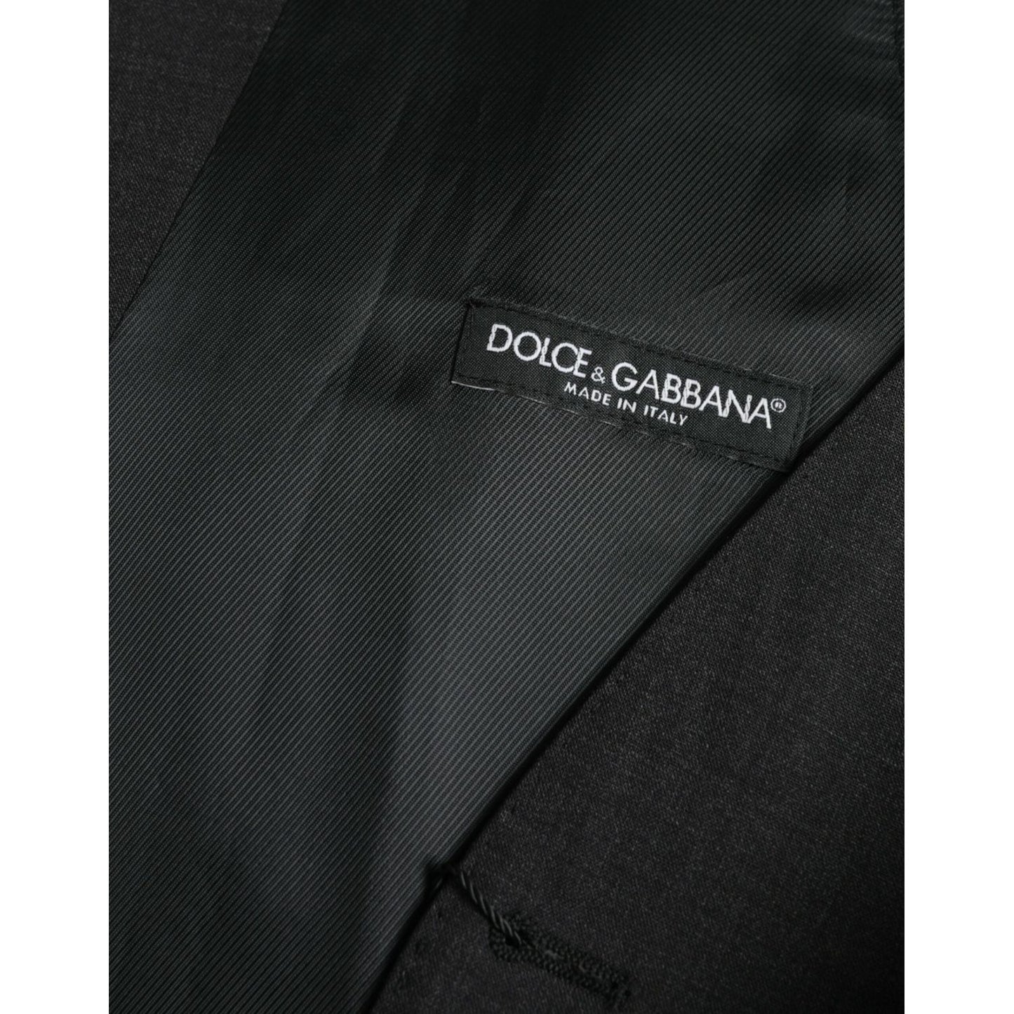 Dolce & Gabbana Black Cotton Waistcoat Dress Formal Vest Dolce & Gabbana